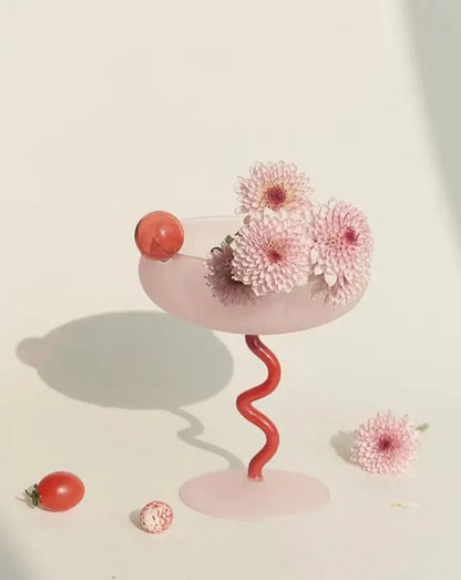 Jelly Bean Wine Glass - Whimsical Eclectic Dopamine Cocktail Coupe Inspecial Home
