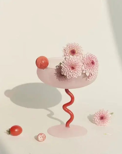 Jelly Bean Wine Glass - Whimsical Eclectic Dopamine Cocktail Coupe Inspecial Home