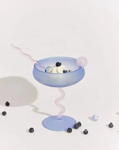 Jelly Bean Wine Glass - Whimsical Eclectic Dopamine Cocktail Coupe Inspecial Home