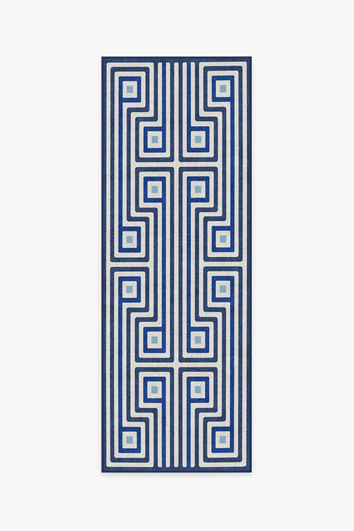 Jonathan Adler Greenwich Blue Tufted Rug Cerise Coconut