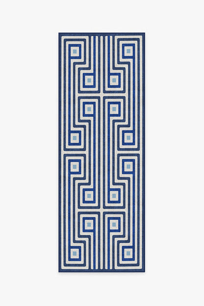 Jonathan Adler Greenwich Blue Tufted Rug Cerise Coconut