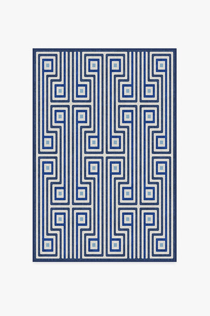 Jonathan Adler Greenwich Blue Tufted Rug Cerise Coconut