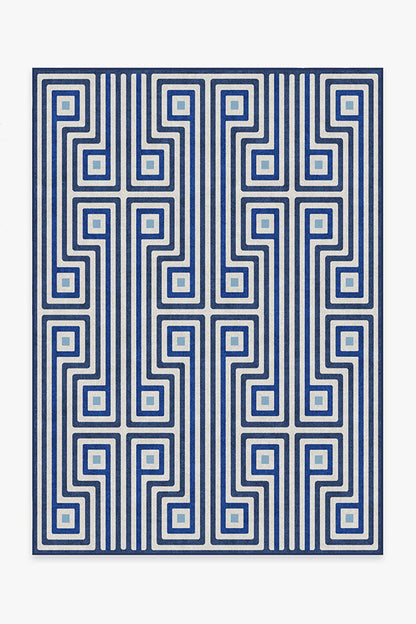 Jonathan Adler Greenwich Blue Tufted Rug Cerise Coconut