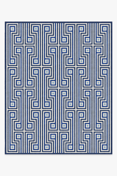 Jonathan Adler Greenwich Blue Tufted Rug Cerise Coconut