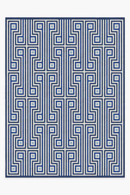 Jonathan Adler Greenwich Blue Tufted Rug Cerise Coconut