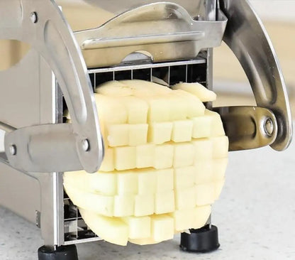 Stainless Steel French Fries and Potato Cutter with 2 Different Blades Yellow Pandora