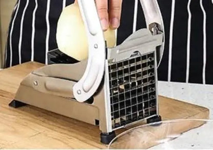 Stainless Steel French Fries and Potato Cutter with 2 Different Blades Yellow Pandora