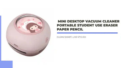 ﻿ Mini Desktop Vacuum Cleaner Portable Student Use Eraser Paper Pencil by@Outfy