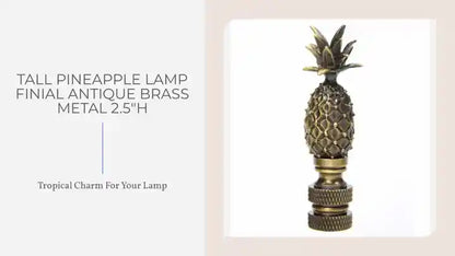 Tall Pineapple Lamp Finial Antique Brass Metal 2.5&amp;quot;h by@Outfy