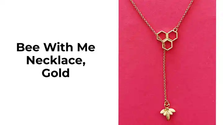 Bee With Me Necklace, Gold by@Outfy