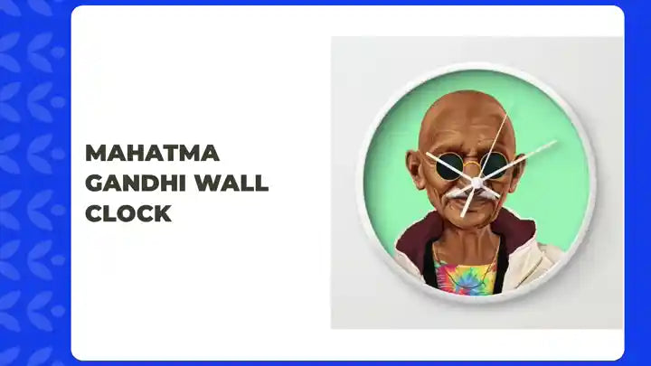 Mahatma Gandhi Wall clock by@Outfy