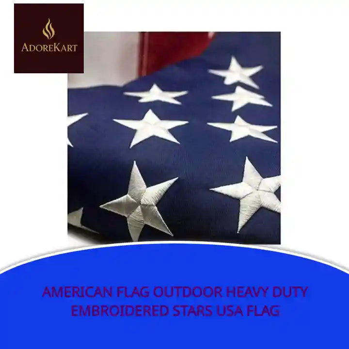American Flag Outdoor Heavy Duty Embroidered Stars USA Flag by@Outfy