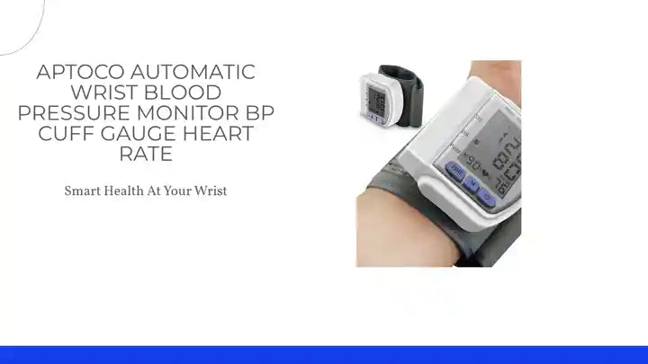 Aptoco Automatic Wrist Blood Pressure Monitor BP Cuff Gauge Heart Rate by@Outfy