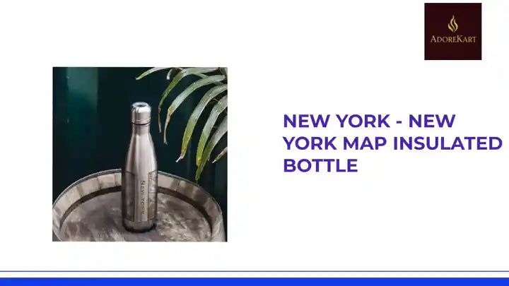 New York - New York Map Insulated Bottle by@Outfy