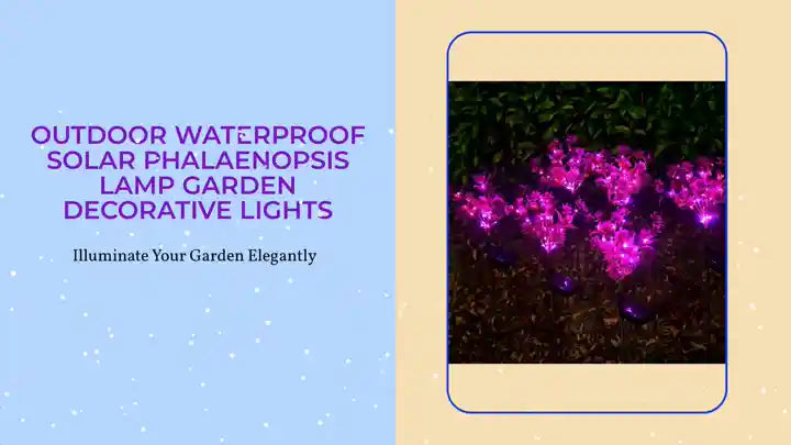 Outdoor Waterproof Solar Phalaenopsis Lamp Garden Decorative Lights by@Outfy