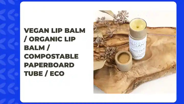 VEGAN Lip Balm / Organic Lip Balm / Compostable Paperboard Tube / Eco by@Outfy