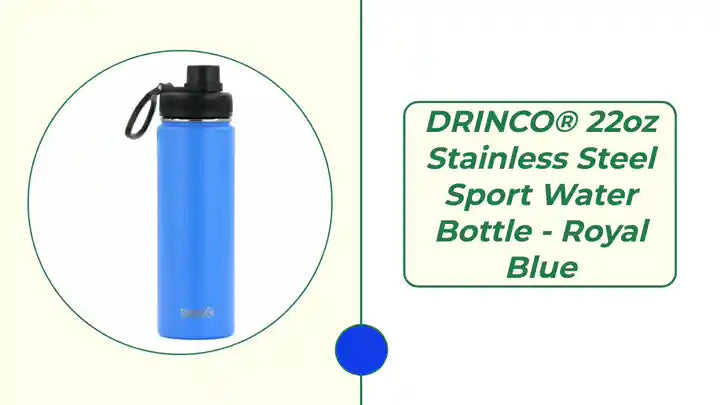 DRINCO&reg; 22oz Stainless Steel Sport Water Bottle - Royal Blue by@Outfy