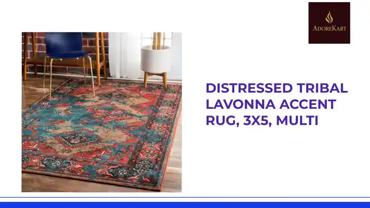 Distressed Tribal Lavonna Accent Rug, 3X5, Multi by@Outfy