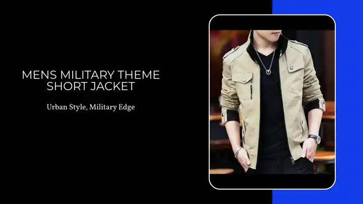 Mens Military Theme Short Jacket by@Outfy