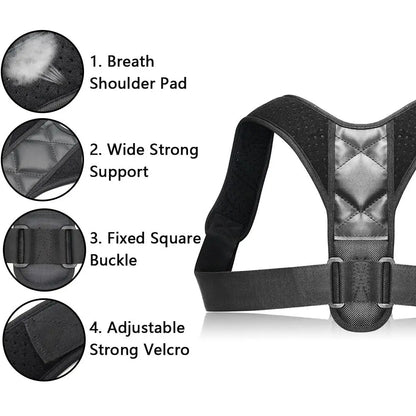 Unisex Adjustable Back Posture Corrector Yellow Pandora