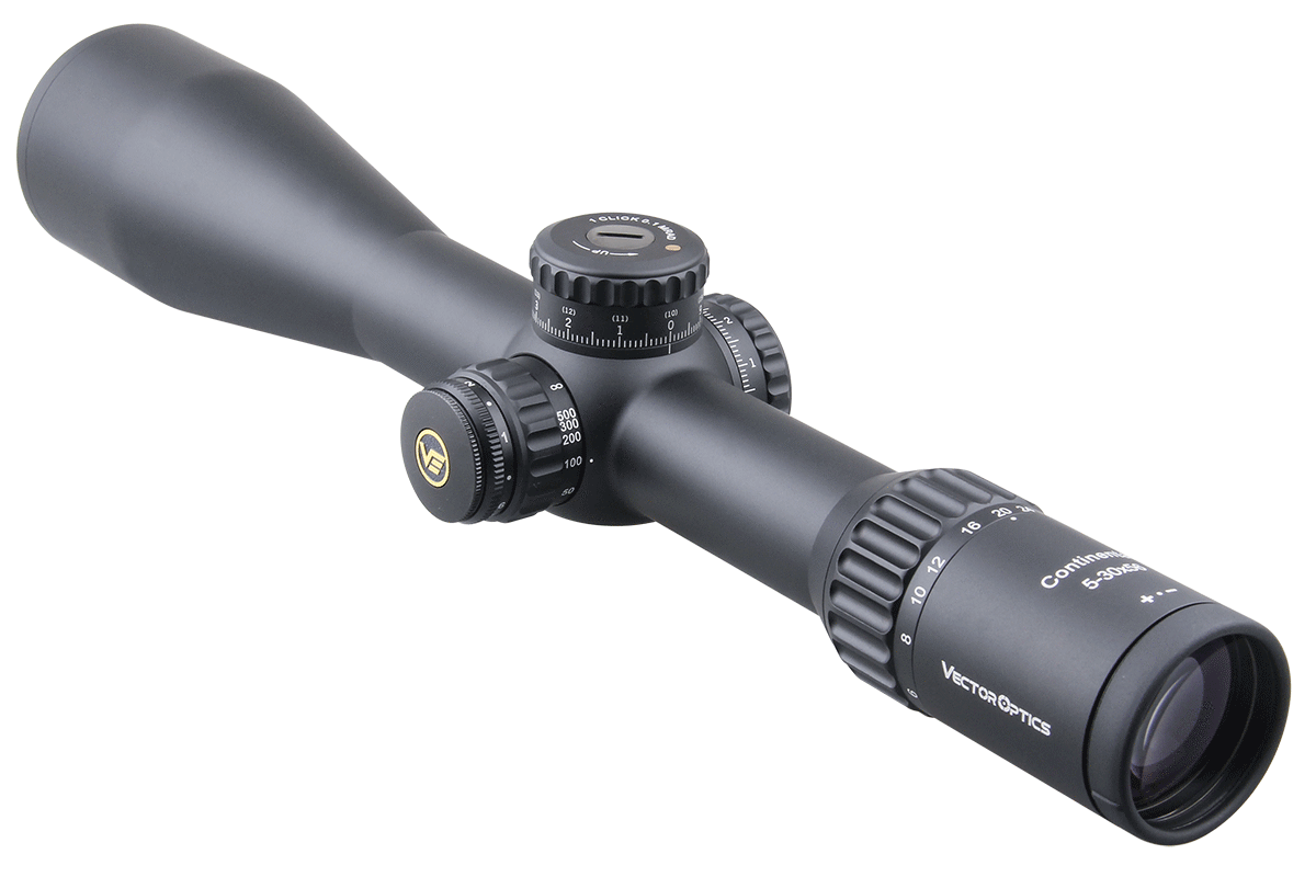 Vector Optics 34mm Continental 5-30x56 HD FFP Hunting Riflescopes 1/10 Yellow Angel