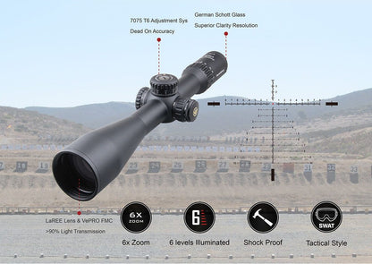 Vector Optics 34mm Continental 5-30x56 HD FFP Hunting Riflescopes 1/10 Yellow Angel