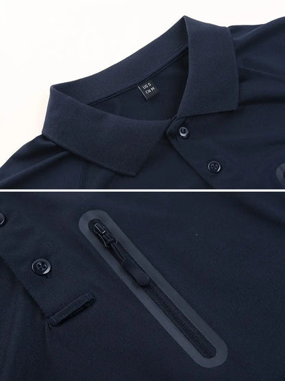 Long Sleeve Polo Shirts Mens Tactical Military Golf Polo Tee Shirts Yellow Angel