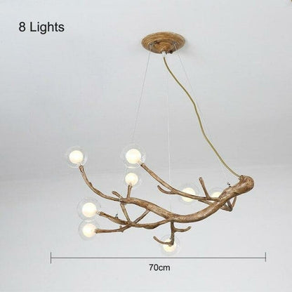 Nordic LED Branch Chandelier Lights Living room Lamps Modern Molecular Yellow Angel