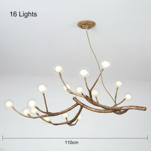 Nordic LED Branch Chandelier Lights Living room Lamps Modern Molecular Yellow Angel