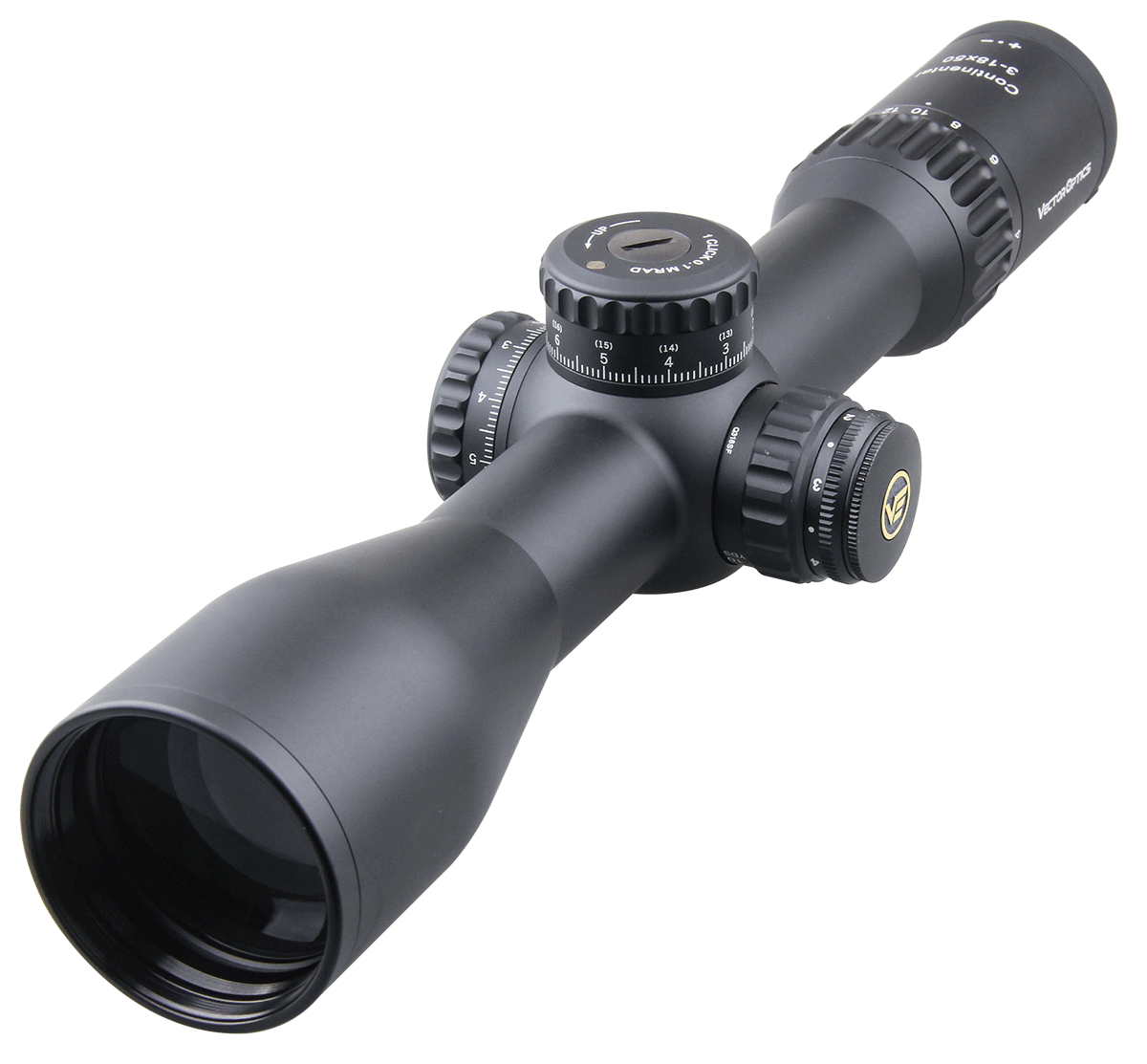 Vector Optics Continental 3-18x50 HD FFP Hunting Riflescope 1/10 MIL Yellow Angel