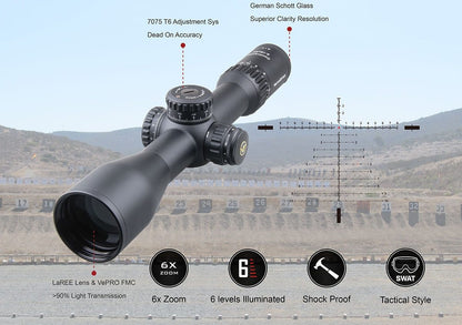 Vector Optics Continental 3-18x50 HD FFP Hunting Riflescope 1/10 MIL Yellow Angel