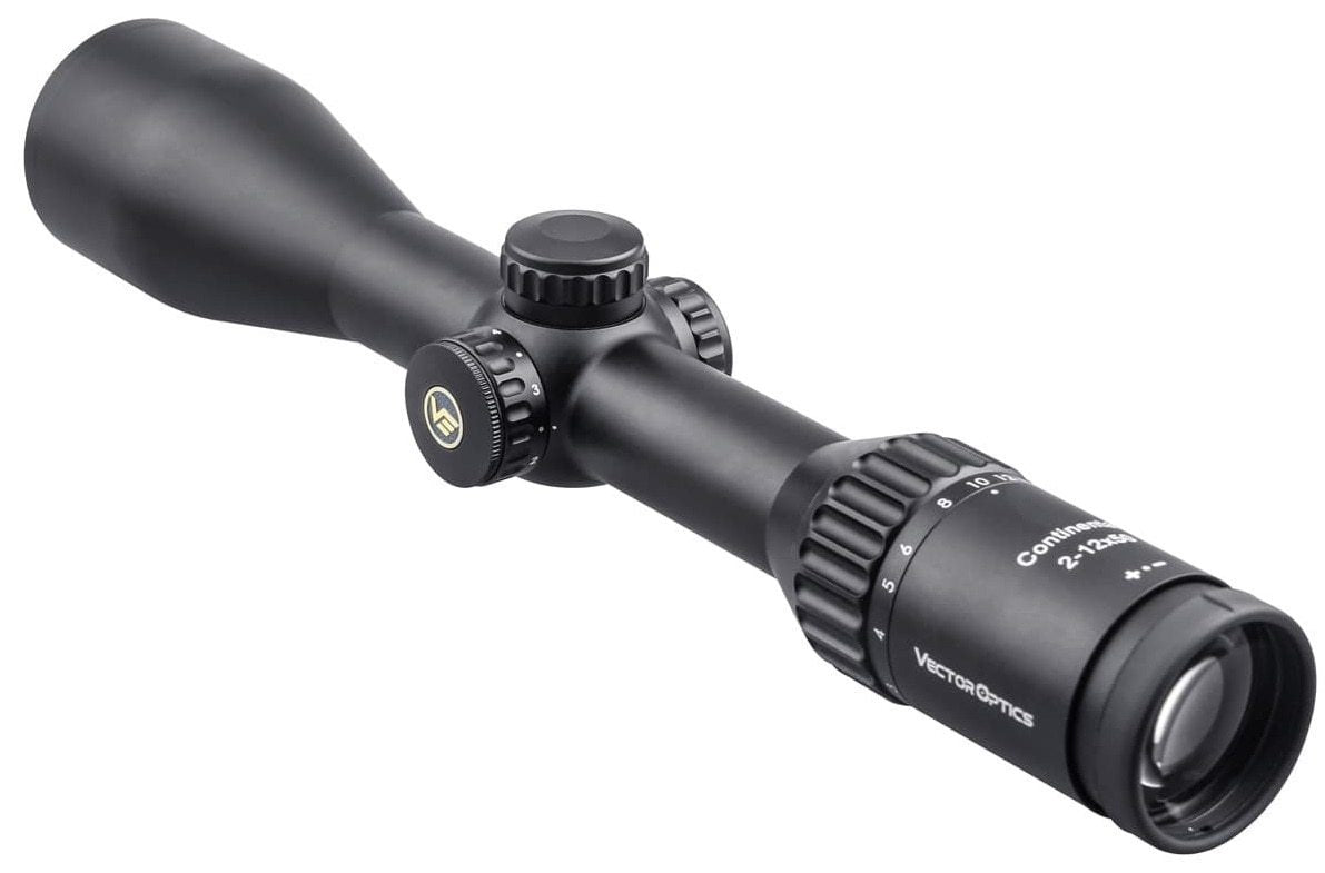 Optics Continental HD 2-12x50 Riflescope Clear View Hunting Rifle Yellow Angel