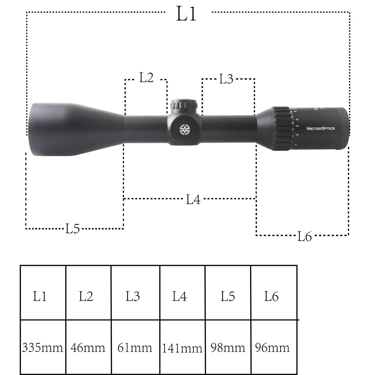 Optics Continental HD 2-12x50 Riflescope Clear View Hunting Rifle Yellow Angel