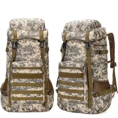 Waterproof Outdoor Camping 70L Military Backpack Yellow Pandora