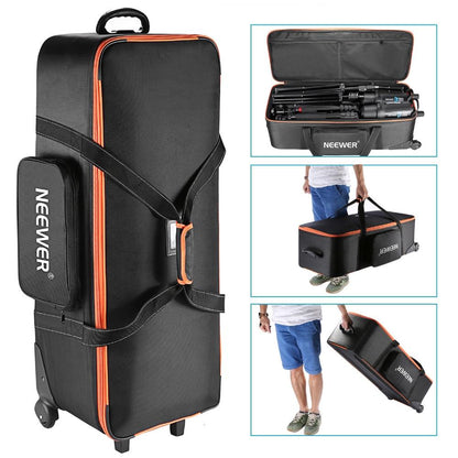 Camera Rolley Carry Bag Straps Padded Compartment Wheel For Light Yellow Angel