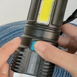 Ultra Bright Waterproof Outdoor LED Flashlight with Side Lamp Yellow Pandora