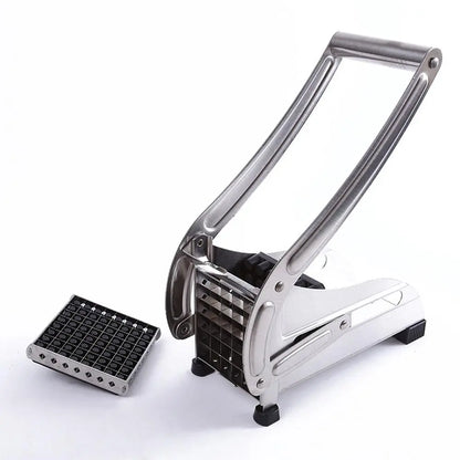 Stainless Steel French Fries and Potato Cutter with 2 Different Blades Yellow Pandora