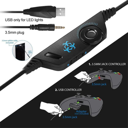 Dragon Stereo LED Gaming Headset with Microphone Yellow Pandora