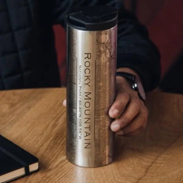 Rocky Mountain National Park - Colorado Map Tumbler Cyan Castor
