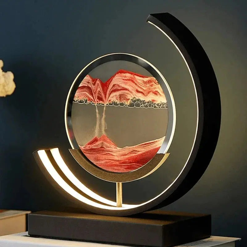 Moving Sand Sandscapes LED Table Lamp Sangria Apricot