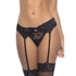SATIN & SHEER LACE GARTER BELT OH LA LA CHERI (OH3129) Lime Lucy