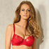 Semi Sheer Lace Underwire Bra Lisca Vivian Red Lime Lucy