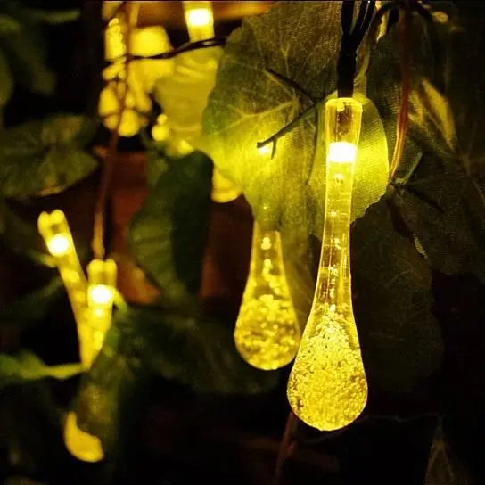 Dew Droplets 20 LED Solar Lights Falling Like Dew Salmon Lucky