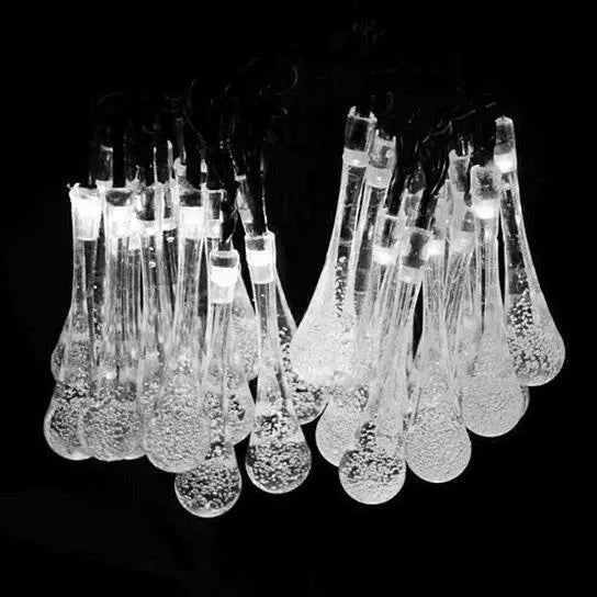 Dew Droplets 20 LED Solar Lights Falling Like Dew Salmon Lucky