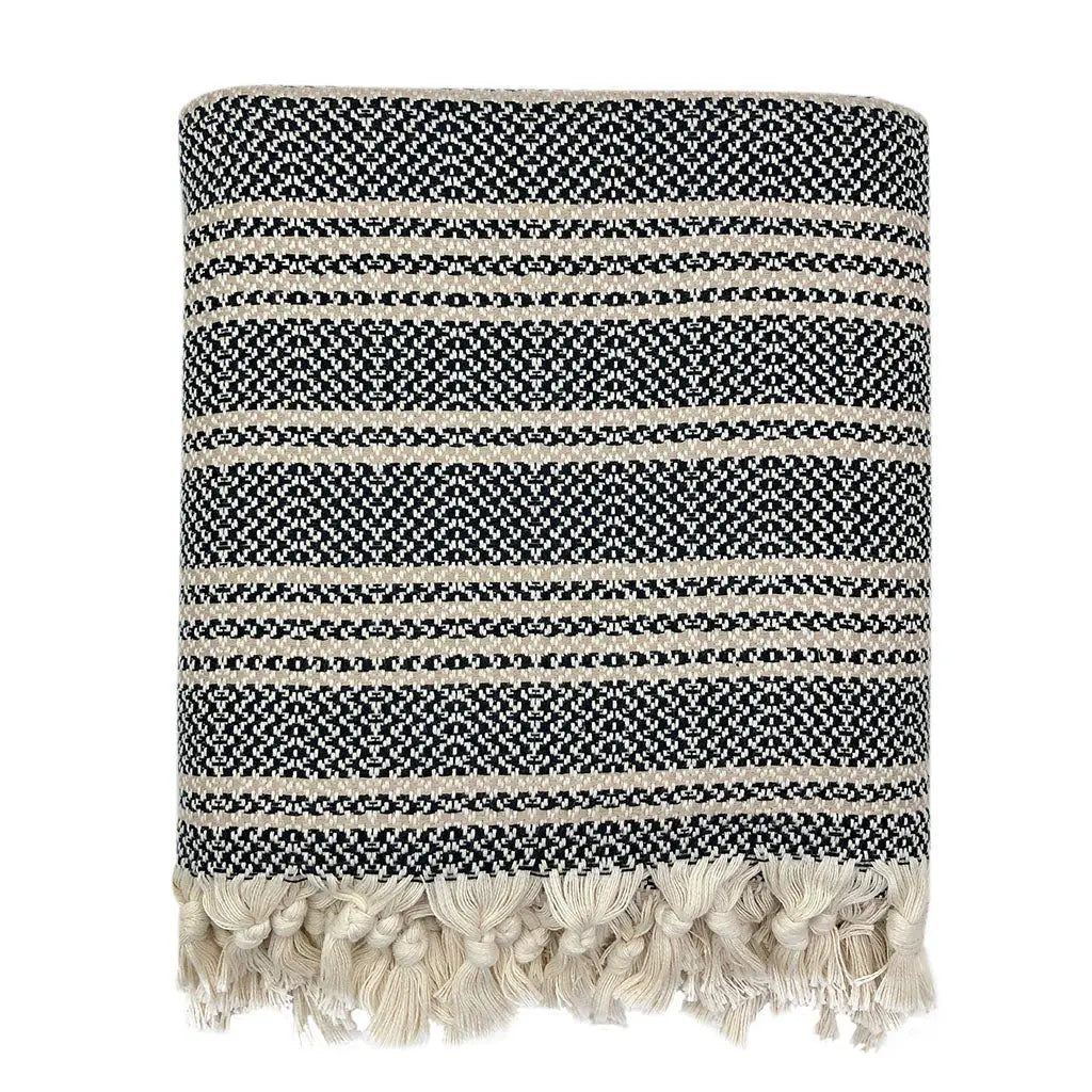 Woven Stripe Turkish Throw Ariel