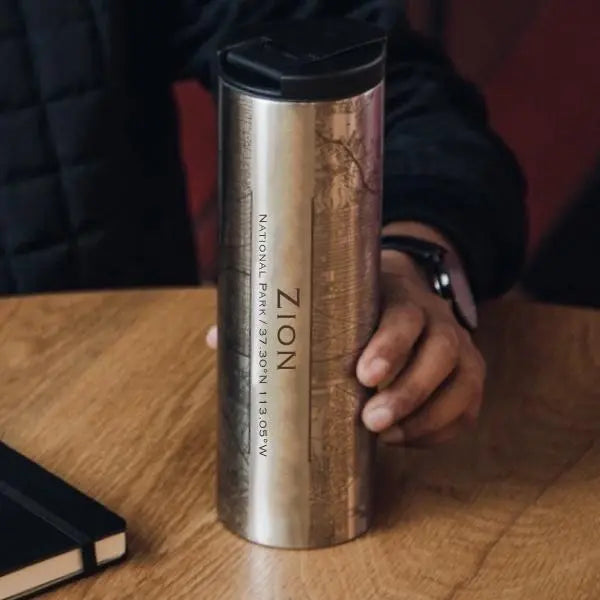 Zion National Park - Utah Map Tumbler Cyan Castor